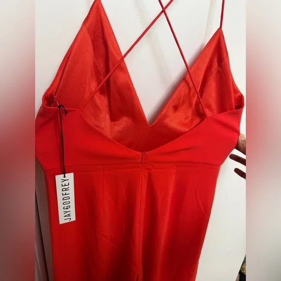 Elegant Red Jumpsuit - Picture 10 of 11